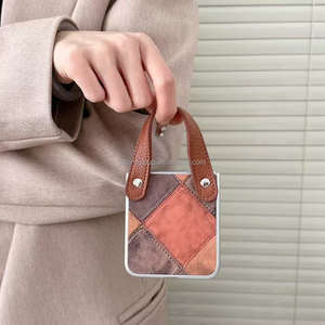 Capa protetora com moldura frontal para Samsung para Galaxy Z Flip 6 <span class=keywords><strong>5</strong></span> 4 3 Bolsa de mão Estilo Wrist Belt Mobile Phone <span class=keywords><strong>Case</strong></span> - Product Image 3