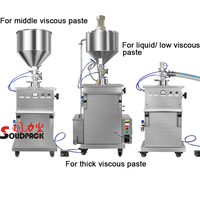 Solidpack machine de remplissage volumétrique à piston vertical semi-automatique pour bouteilles d'huile en pâte liquide avec mélangeur