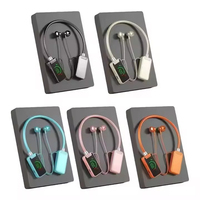 Nouveaux écouteurs tour de cou KG06 V5.3 avec prise en charge de carte SD, écouteurs TWS, casque audio avec affichage LCD de la puissance