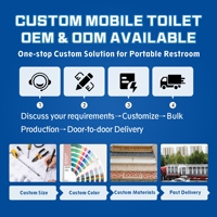 Cabine de toilettes mobiles préfabriquées à double poste, WC sanitaire public extérieur portable pour le camping et les événements