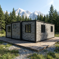 Maisonnette Modulaire Préfabriquée Haut de Gamme 40 pieds, Pliable et Extensible, Respirante, Style Ferme, pour École ou Villa