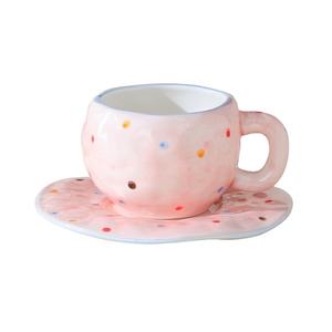 بيضة سيراميك رفيعة المظهر طقم رسم لاتي مرسومة يدويًا على الطراز الياباني شاي بعد الظهر بتصميم كرتون منزلي - Product Image 5