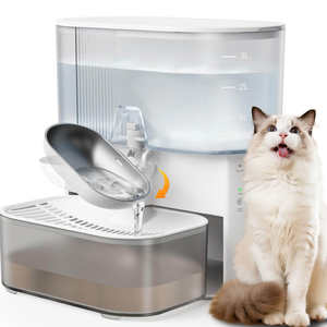 Fontaine à eau pour animaux de compagnie Petgravity sans fil, distributeur automatique d'eau pour chiens et chats, bol en plastique, alimenté par batterie - Product Image 1