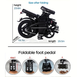 48V10.4AH <span class=keywords><strong>Mini</strong></span> Einfach-Gang Faltbares Elektrofahrrad CE-Zertifiziert mit Lithium-Akku 25km/h - Product Image 4