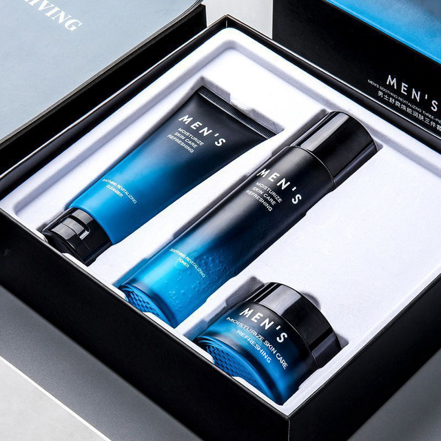 MLB Wholesale Private Label Three Piece Moisturizing Cleansing Organic Face Men's Skin Care Suit Products Set