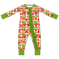 Bamboe Viscose Pyjamaset voor peuters, zachte rits-pyjama, comfortabel bamboe slaapgoed voor kinderen, OEM op maat gemaakte bamboe kleding voor peuters