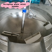 Mélangeur de cuisson planétaire automatique industriel, marmite à double bascule, chaudière à double enveloppe, chauffage à induction au gaz pour noix, soja, maïs, lait, eau