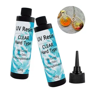 Temizle UV Doming reçine esnek epoksi reçine 200g/şişe için DIY sanat/el sanatları katkı/doğrama