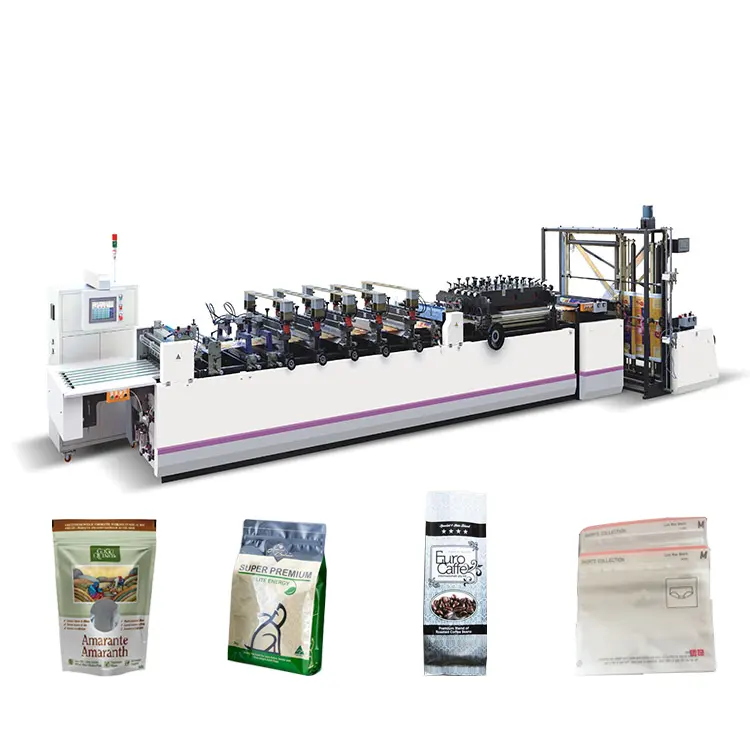 Drie Side Afdichting Uitloop Rits Stand Up Plastic Pouch Making Machine Mylar Ziplock Vlakke Bodem Zakje Koffie Zak Making Machine