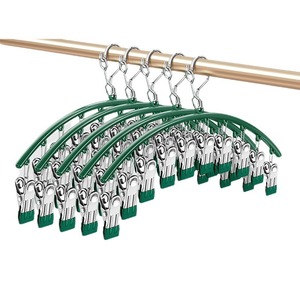 Séchoir à linge en acier inoxydable avec pinces, forme aile de mouette, 10 pinces, arc moulé par immersion, usage domestique pour chaussettes, sous-vêtements, vêtements - Product Image 3