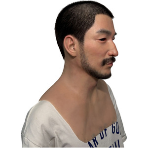 High Quality Custom Realistic Halloween Human Old Men Face Soft Celebrity Silicone Male Mask - Product Image 1
