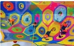 QXY Rete da Arrampicata Colorata Morbida per Esterni, Attrezzatura da Gioco per Parco Giochi, Percorso a Fune Multigiocatore per Bambini, Corda Galvanizzata - Product Image 5