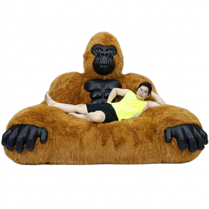 Hesper Modern Self-Inflating Plush <b>Inflatable</b> <b>Sofa</b> King Kong Gorilla Giant Animal Bed Living Room Furniture - Product Image 1