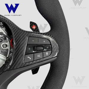 Volante in Pelle di Cervo e Fibra di Carbonio Personalizzato per <span class=keywords><strong>BMW</strong></span> Serie 3 G30 G20 <span class=keywords><strong>G31</strong></span> G38 G32 G11 G16 F10 F30 - Product Image 4