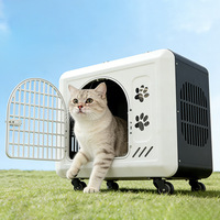 Chariot pliable à 4 roues pour animaux de compagnie, chariot de transport léger pour le camping et les voyages, chariot multifonctionnel pour chats pour la promenade et les courses