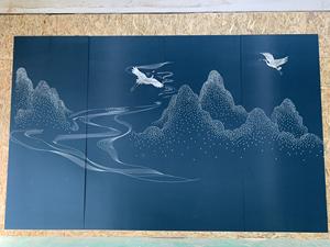 ورق حائط تطريز جلد ثلاثي الأبعاد عصري مخصص ، لوح حائط ، ديكور منزلي كلاسيكي ، مع وظيفة مقاومة للماء للحريق - Product Image 4