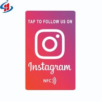 Personalizable 13,56 Mhz NFC QR Code 213/215/216 Tarjeta de PVC con RFID Mini Tag Programable para Facebook/Ins/Yelp Reviews