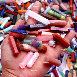 Cabujón de Labradorita Natural en Forma de Punta de Lápiz, Gema Hecha a Mano para Decoración del Hogar, Fabricación de Joyas, Multibrillante y Suave - Product Image 6