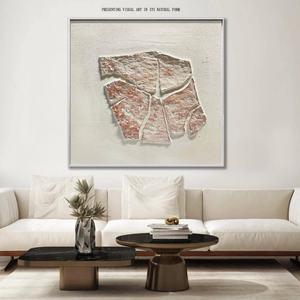 Pintura Abstracta Wabi Sabi, Arte de Pared Moderno y Neutral para Hotel, Textura 3D Hecha a Mano, Pintura Abstracta Grande en Lienzo para Hogar Moderno - Product Image 3