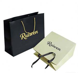 Sacs en papier de luxe colorés, logo imprimé personnalisé, sacs cadeaux personnalisés avec votre propre logo - Product Image 2