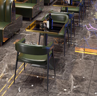 Ledersofa Stuhl Steinplattentisch Gewerbliche Haushalts-Kombinationsgarnitur Maßgefertigt Retro Industriestil Bar, Restaurant