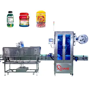 High Quality Fully Automatic Sleeve Labeling Machine Film Heat Shrinking Machine for wine bottle/tin can shrink wrap