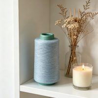 Multi-size Grey 21S 100% Polyester High Tenacity Raw Spun Dyed Yarn for Sewing with Ample Stock