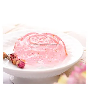 Jabón de gelatina para cara, jabón de rosa para el cuidado de la piel, automático, tailandés, fresco y suave para todas las pieles