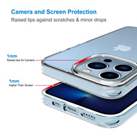 Étui de téléphone portable de luxe ultra fin, résistant aux chocs, étanche, hybride transparent souple en TPU et PC, personnalisé en gros pour iPhone 14