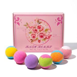 Set di 12 Bombe da Bagno di Lusso OEM ODM con Campanula Blu e Rosa per Spa Professionali e Confezione Regalo Premium per le Feste - Product Image 1