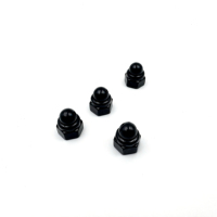 Écrou dôme monobloc M3 M4 M5 M6 M8 M12 noir pur pour protection et décoration
