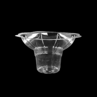 Plus de styles et tailles pour les gobelets à glace pilée transparents en forme de fleur, gobelets à neige en forme de cône, anti-fuite
