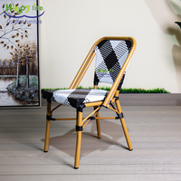 Happy Life Furniture's Apilable Bistro Silla de ratán Jardín francés para diseño de jardín para uso interior al aire libre Dormitorio Parque escolar