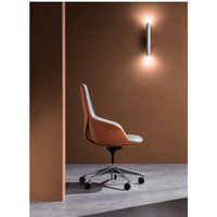 Chaise de bureau en cuir véritable pivotante à 360 °, haute qualité, idéale pour un client d'hôtel