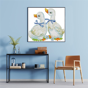 2025 NKF Kit de broderie au point de croix avec motif 'Une paire de canards Cole', cadeau personnalisé pour la décoration de chambre d'enfant, vente en gros - Product Image 2