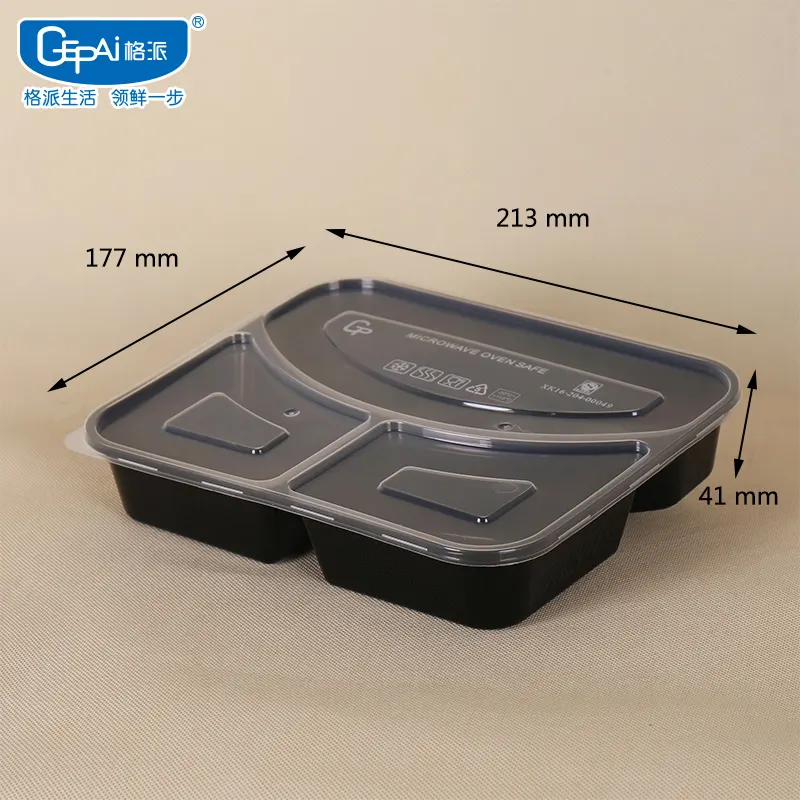 100% Food Grade Microwavable Wegwerp Plastic Lunchbox