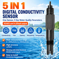 Sonde de conductivité en ligne en promotion, capteur EC RS485, électrode de salinité, sonde TDS 4-20mA OEM IP68 0-2000uS/cm