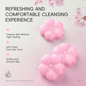 Jabón Artesanal LAIKOU <span class=keywords><strong>para</strong></span> Rostro y Cuerpo con Vitamina C, Niacinamida y Extracto de Sakura, Limpieza Profunda, Hidratante e Iluminador - Product Image 5