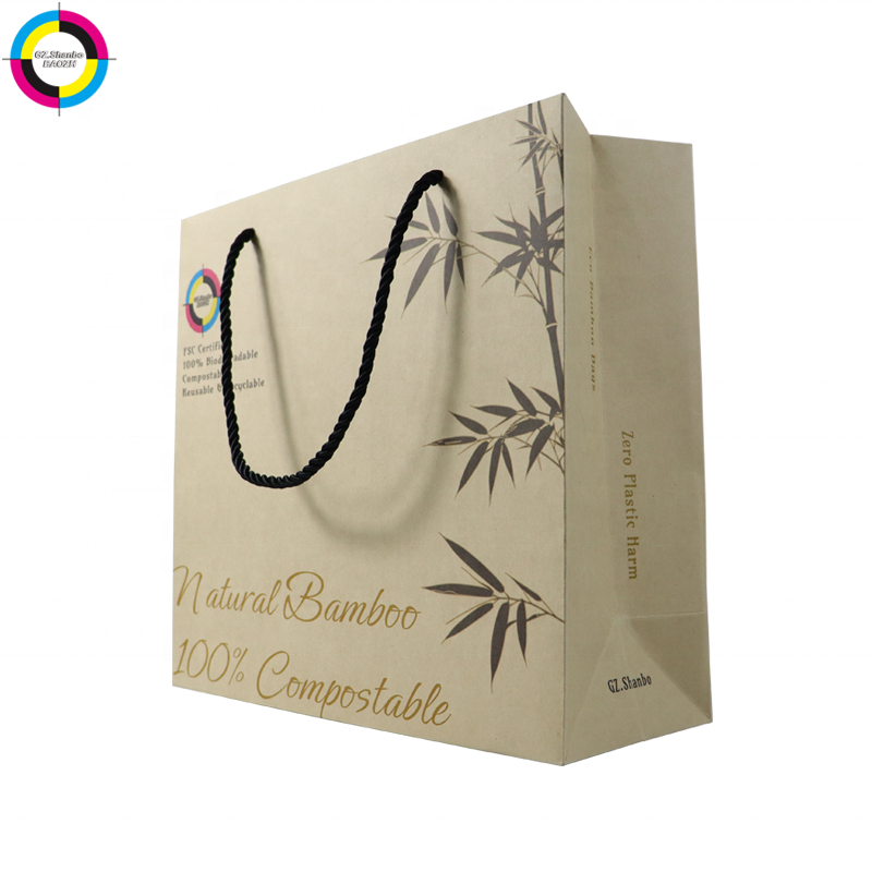 Promotion Natural Bamboo Pulp Paper Bag