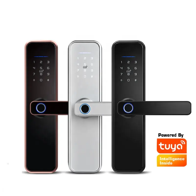 Smart Tuya wifi <span class=keywords><strong>elektronische</strong></span> touch tastatur NFC karte türschloss mit finger sensor