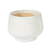 Vente chaude Pots de fleurs en céramique Jardinières Glaçure réactive Succulentes Design rayé Luxe élégant Pot de fleurs d'intérieur