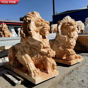 Lifize marmo che cammina leone scultura di pietra statua di leone <span class=keywords><strong>per</strong></span> il <span class=keywords><strong>giardino</strong></span> - Product Image 6
