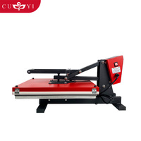 CUYI 40X50CM Color LED Industrial-Calidad Digital Sublimación Máquina de transferencia de calor Camiseta Máquina de prensa de calor, Negro