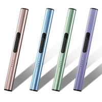 Briquet Électrique Rechargeable Portable Coupe-Vent avec Affichage Numérique et Lampe Torche – Entrepôt UE Canada
