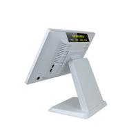 Máquina POS de pantalla táctil completa de 17 pulgadas BLANCA Sistema de puntos de venta todo en uno Caja registradora plegable Pos Business para tienda minorista