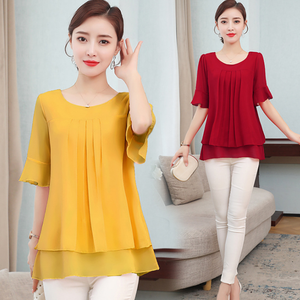 Fashion Design New <strong>Blouse</strong> Plus Size <strong>Summer</strong> <strong>Ladies</strong> Chiffon Shirts - Product Image 1