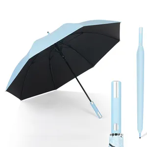 Disesuaikan payung lurus poros panjang kanopi perlindungan UV payung iklan untuk hadiah