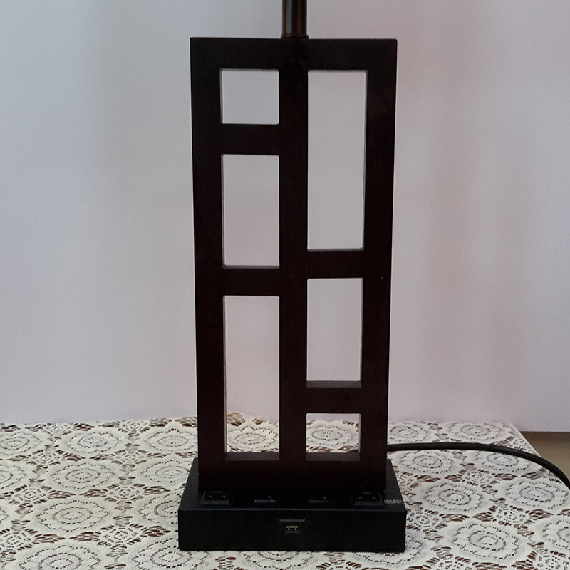 Wood Finish+White Fabric