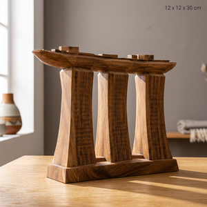 Escultura Artesanal Ecológica de Madera Marina Bay Sands |   Decoración geométrica de madera al por mayor, diseño moderno de mediados de siglo para - Product Image 2