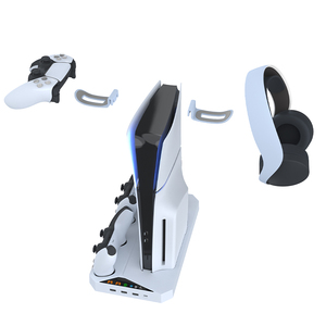 Аксессуары для игр Ps5 беспроводной контроллер Подставка для зарядки многофункциональная охлаждающая база для Ps5 Slim консоли - Product Image 4